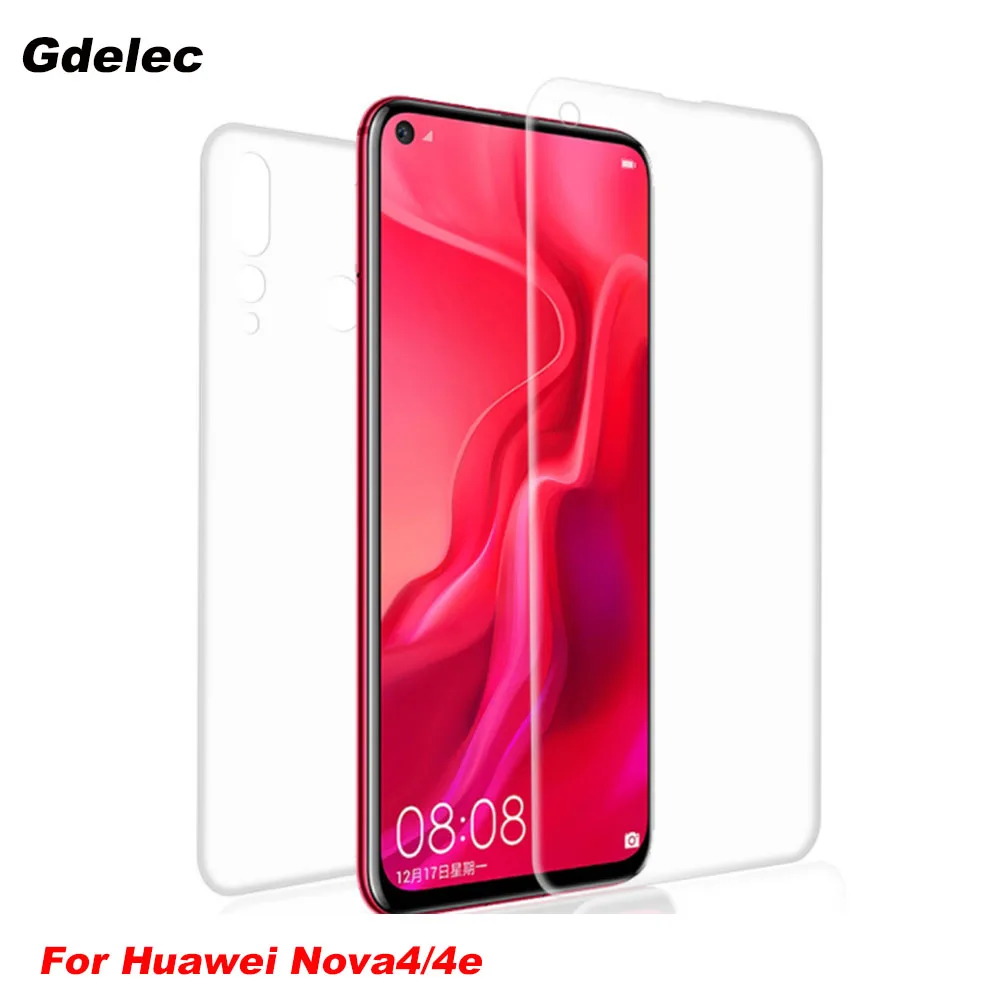 Front and back 2pcs Full Cover Soft For Huawei Nova5 5i 4e Nova3 3i Hydrogel Screen TPU Protector Film honor8X MAX NOTE10