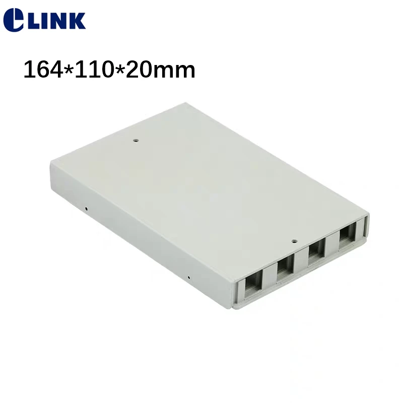 

5pcs 4 cores FTTH termination box SC ST LC FC 4 ports patch panel fiber optic distribution terminal box ABS plastic ELINK