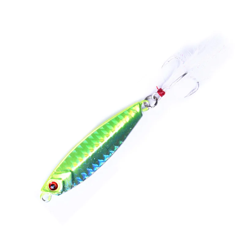 Balleo 7 unids/lote 7g10g15g20g25g30g40g plantilla de metal plomo plantilla lenta señuelo de pesca de mar spinners cuchara cebo señuelo para pesca de Lucio