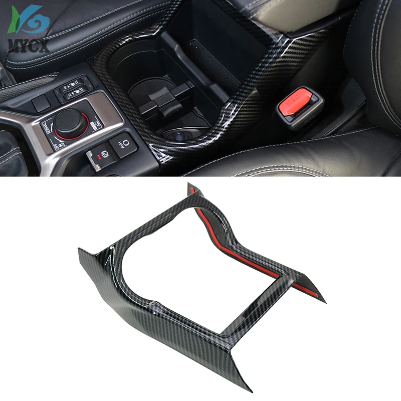 For Subaru Forester SK 2018 2019 2020 Interior Accessories Water Cup Holder Cover Trim Cups Frame car Panel Decoration Molding