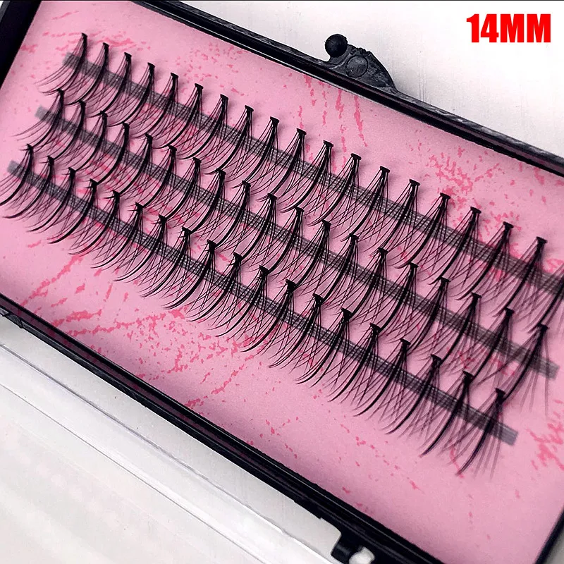 1 pack/lot Pro 57 Knots Black Tapered Individual False Eyelashes Eye Lash Makeup Extension 8mm 10mm 12mm 14mm L1604 Customizable