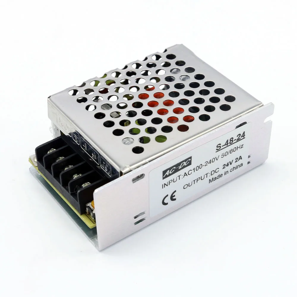 DC24V 2A 48W Lighting Transformer LED Driver Switch Power Supply for Led Strip Light Free Shipping