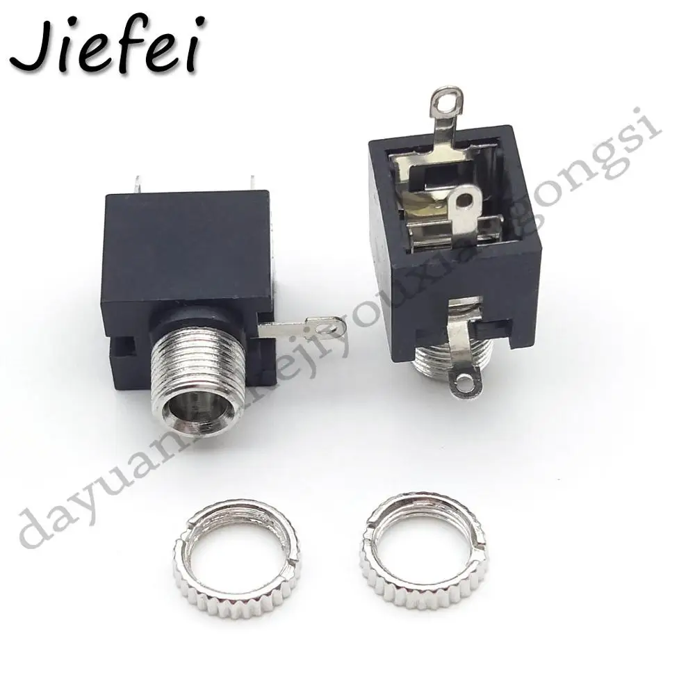 20pcs 2.5mm / 3.5mm PCB Female Audio Mount Jack Connector 3 Pin DIP Headphone Jack Socket Mono Channel Double Track Socket