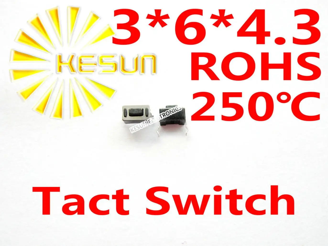

1000PCS DIP 3X6X4.3MM Tactile Tact Push Button Micro Switch Momentary ROHS