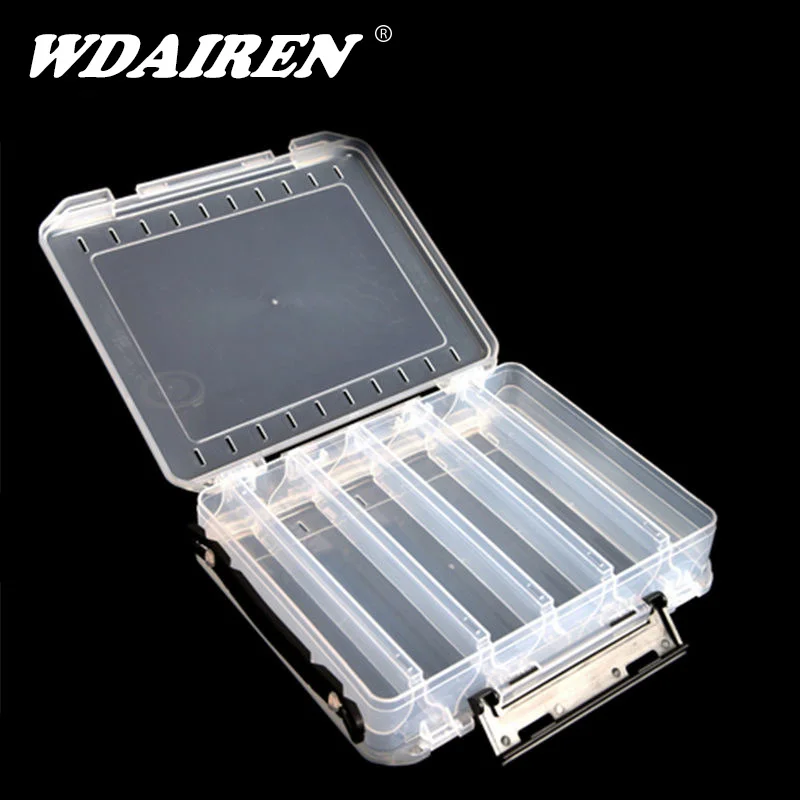 Double Sided 12 Compartments Fishing Tackle Tools Box Lure Fishhooks Float Sinker Line Fishing Accessories Box 210x170x43mm