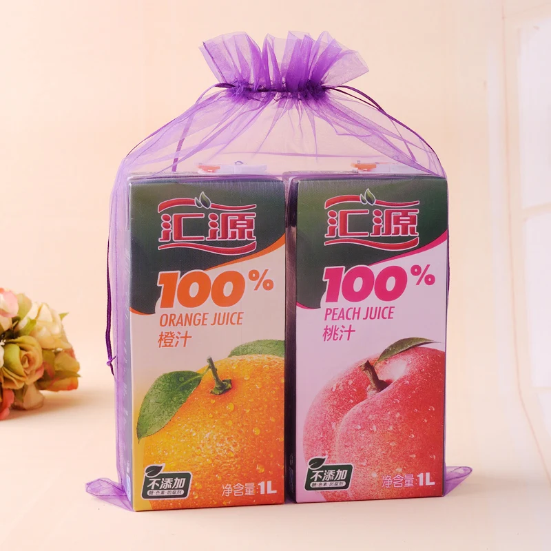 Wholesale 30x40cm Purple Large Gift Bags 50pcs/Lot Lilac Drawstring Organza Sheer Bags For Cloth Shoes Packaging