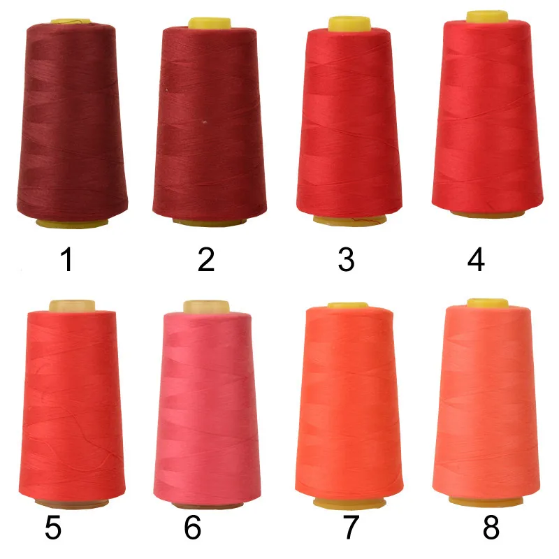 Durable Polyester Sewing Thread for Overlocking Machine, 3000 Yards Spools Cones, 40s/2, 70 Colors for Selection, 1 Roll