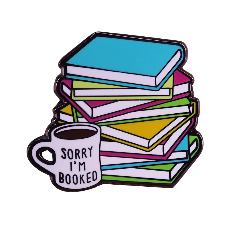 Извините, я заказал эмалированную булавку, копия кофе и брошь, искусство детской книги, значок, Интроверт, червь, библиотекарский подарок