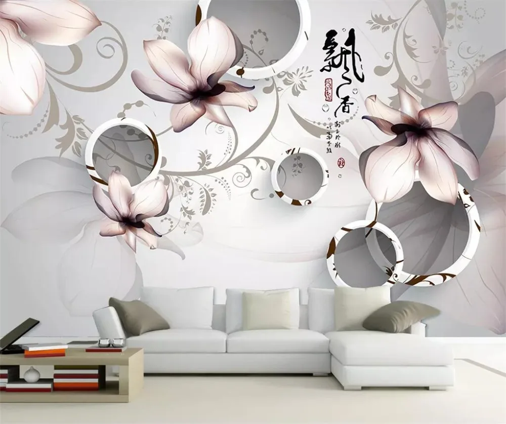 beibehang Custom portrait wallpaper papel de parede 3D mural fragrance hand-painted fashion floral background wall paper murals