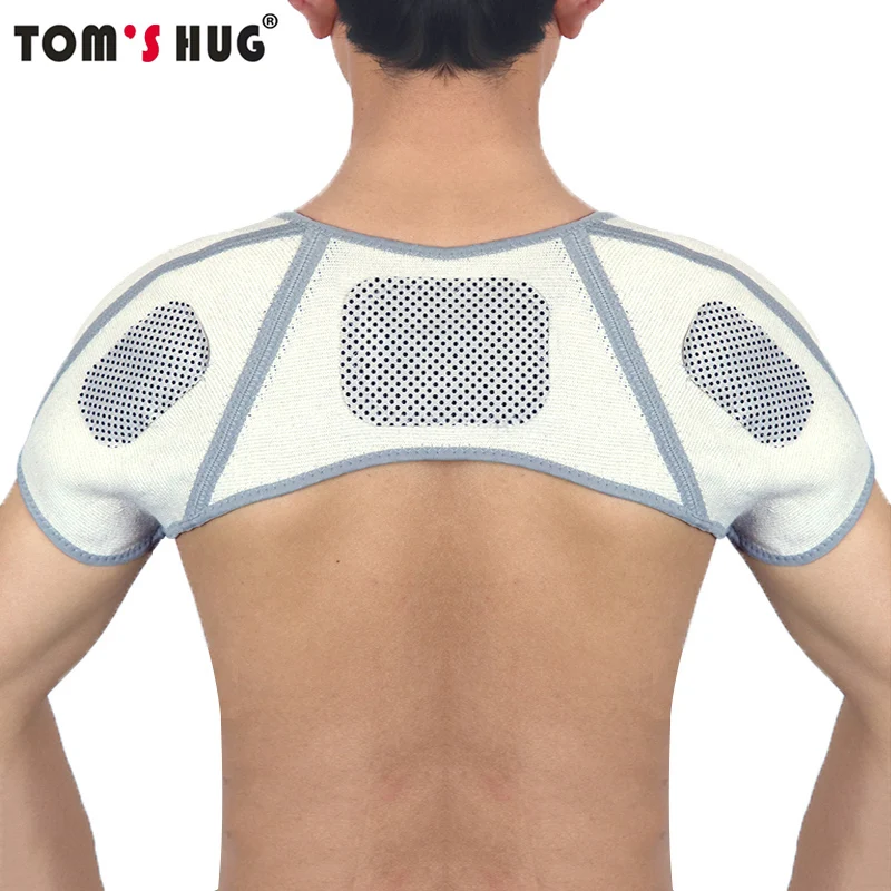 Tom\'s Hug Brand Self-heating Belt Back Support Shoulder Guard Bamboo Charcoal Brace Gym Sport Injury Back Pad Belts Keep Warm