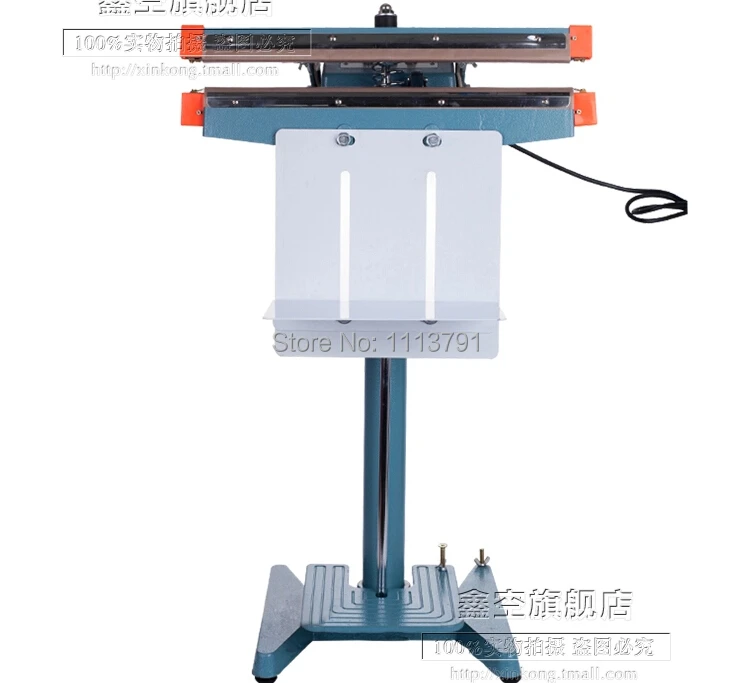 Sellador de impulso con Pedal de pie, máquina de sellado térmico, sellador de bolsas de plástico, máquina de sellado térmico de doble cara, longitud de sellado 450mm