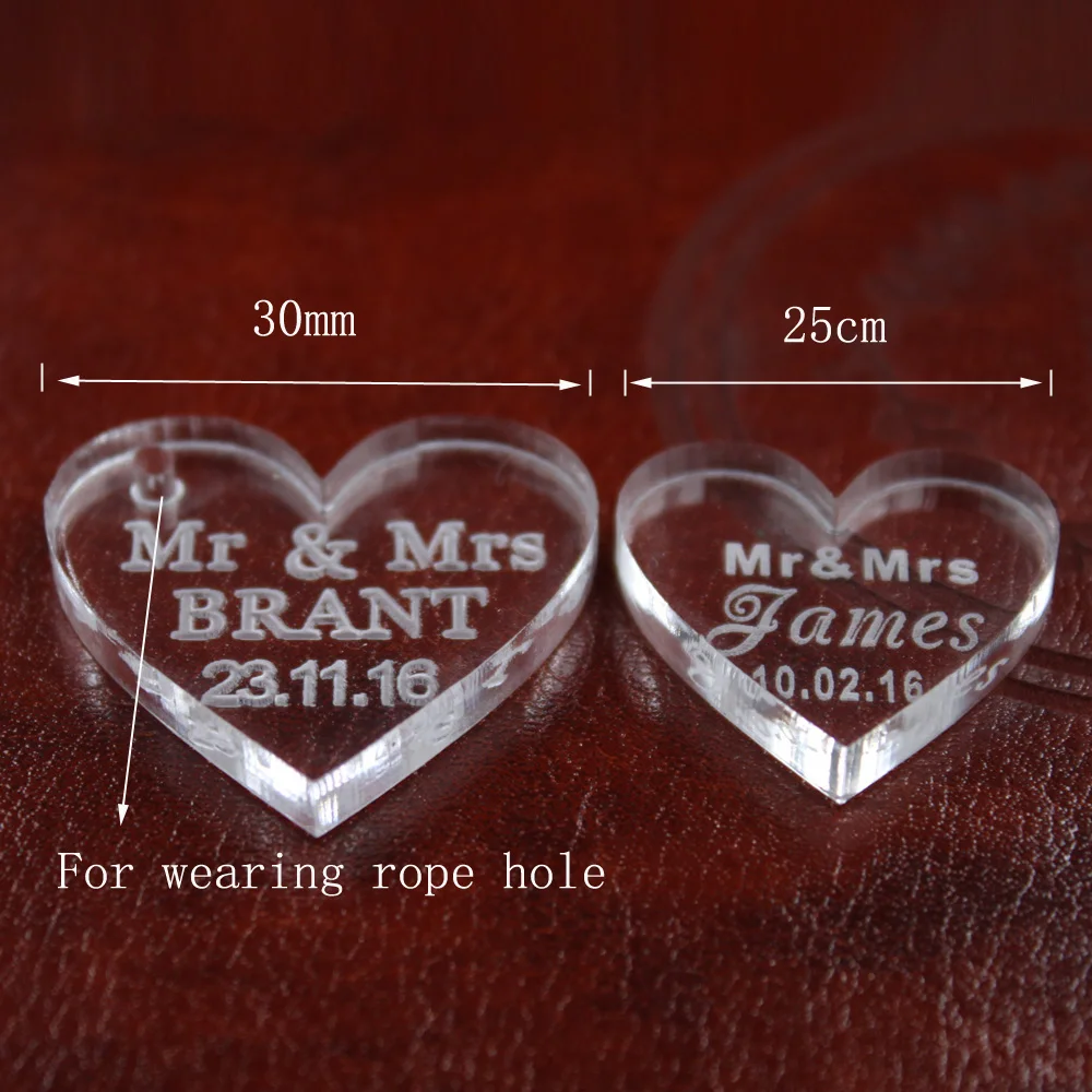 パーソナライズされたクリスタルハート,50個,ミスターラブハート,結婚式のお土産,テーブルデコレーション,センターピース,ゲストのお土産やギフト