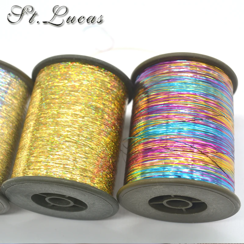 28C Flat wire 8000M/Roll DMC Metallic Embroidery Crochet Threads Knitting Yarn Cross Stitch Threads Sewing accessories diy