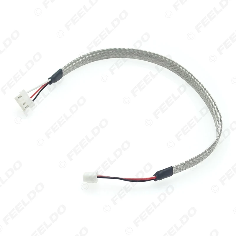 FEELDO 1PC Car HID Xenon Bulb Connector Wire Extension Cable For D1S D3S Shielded Wire Harness Relay Socket D1 D3 Adapter