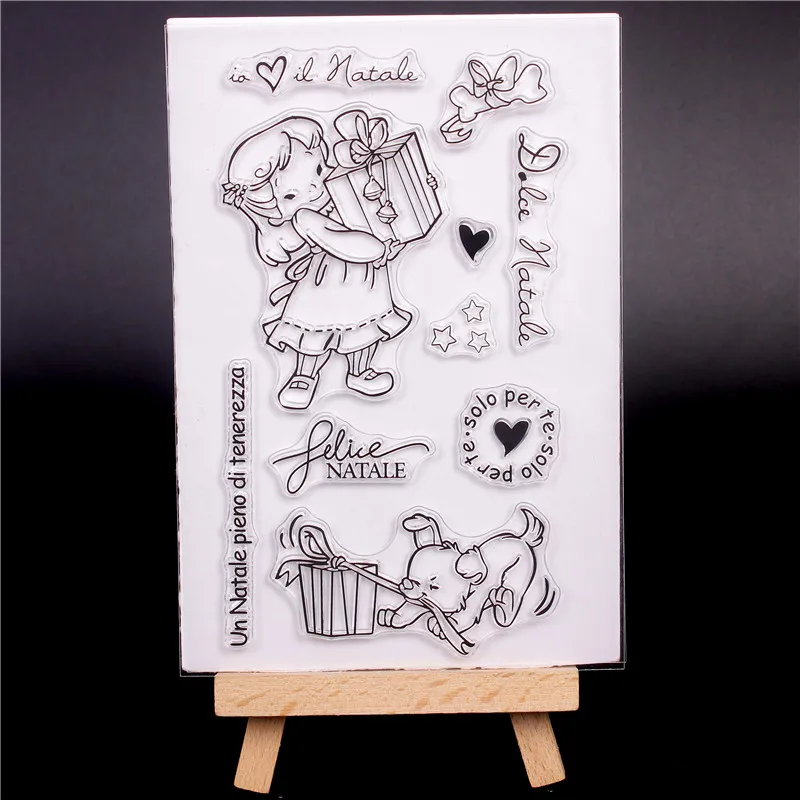 Cute Transparent Clear Silicone Stamps For DIY Scrapbooking Card Making Diy Photo Decorative Girl Gift Text Stempel