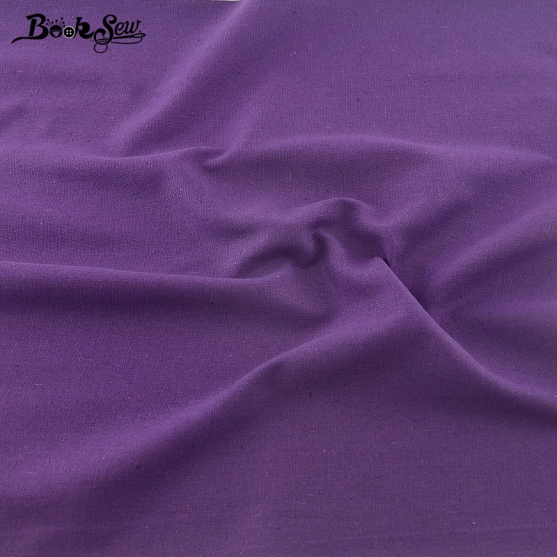 Booksew Purple Color Sewing Material Home Textile Cotton Linen Fabric Tablecloth Pillow Bag Curtain Cushion Zakka Tissu CM