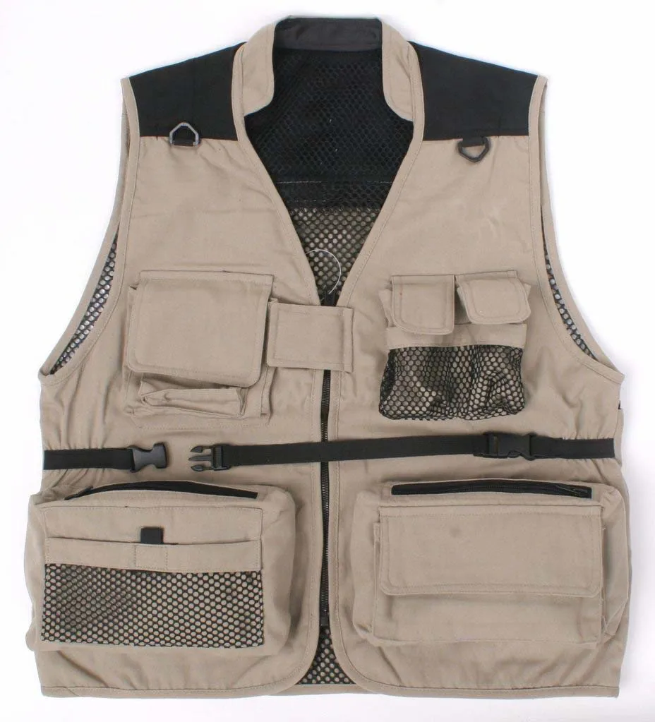 Camera Man Vest Multi Pockets Summer Waistcoat Director Reporter Summer Mesh Working Adversting Waistcoats Men Uniform VT-021