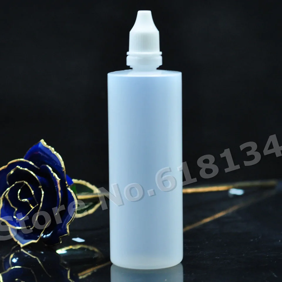 

680pcs/lot High quality 120ml plastic liquid dropper bottle with tamper EVIDENT cap