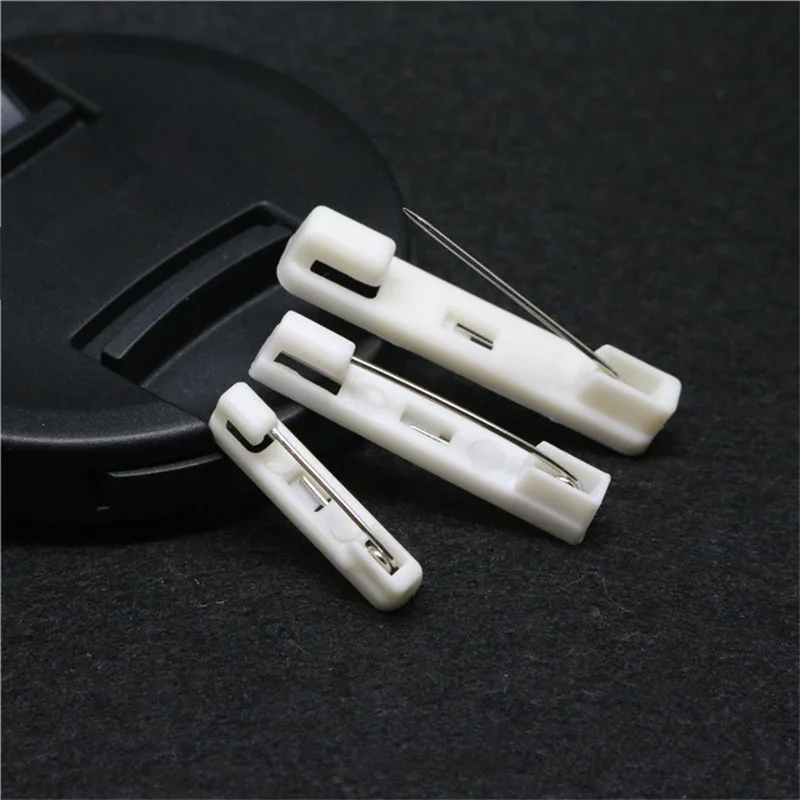 100pcs White Plastic Safety Pin Brooch base for DIY Jewelry Making Three Size Available