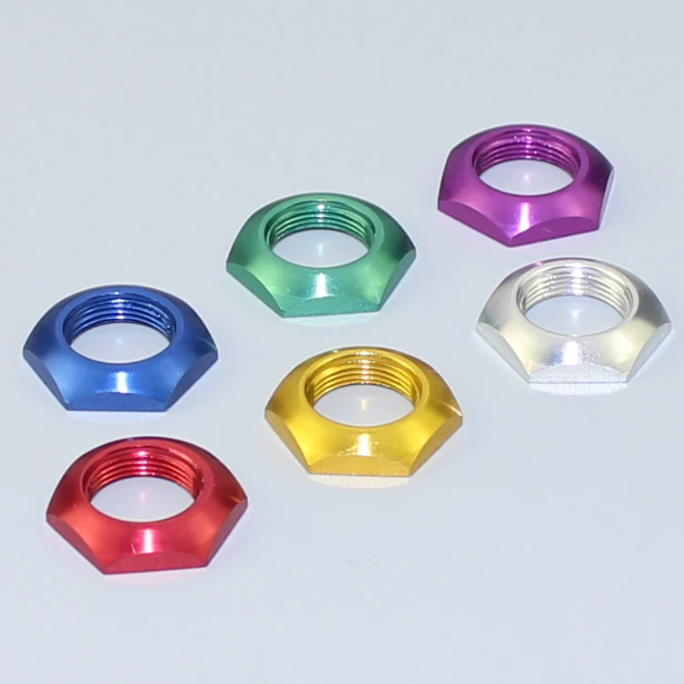 Colorful Aluminum Nut Red/Green/Blue/Yellow/White/Purple For 3PDT M12 Stomp Pedal Foot Switch PBS-24 Series