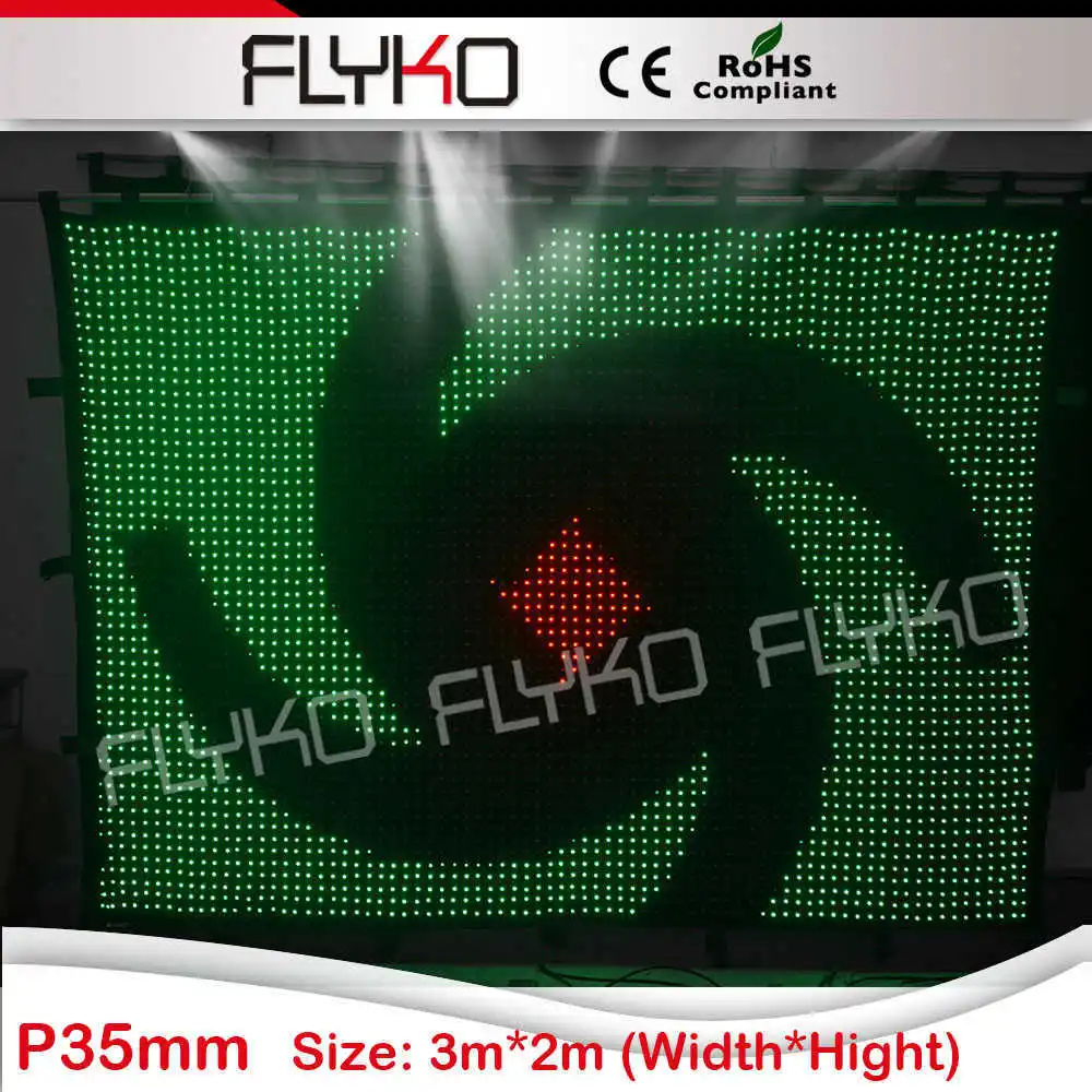 dj light disco party lighting flexible led curtain P35mm 3x2m