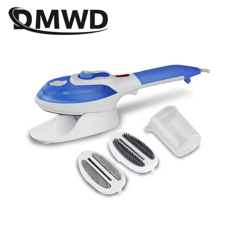 

DMWD ELectric Garment Steamer fast heat Portable Steam iron with Ceramic floor Brush Mini Multifuncation for Home Travelling EU