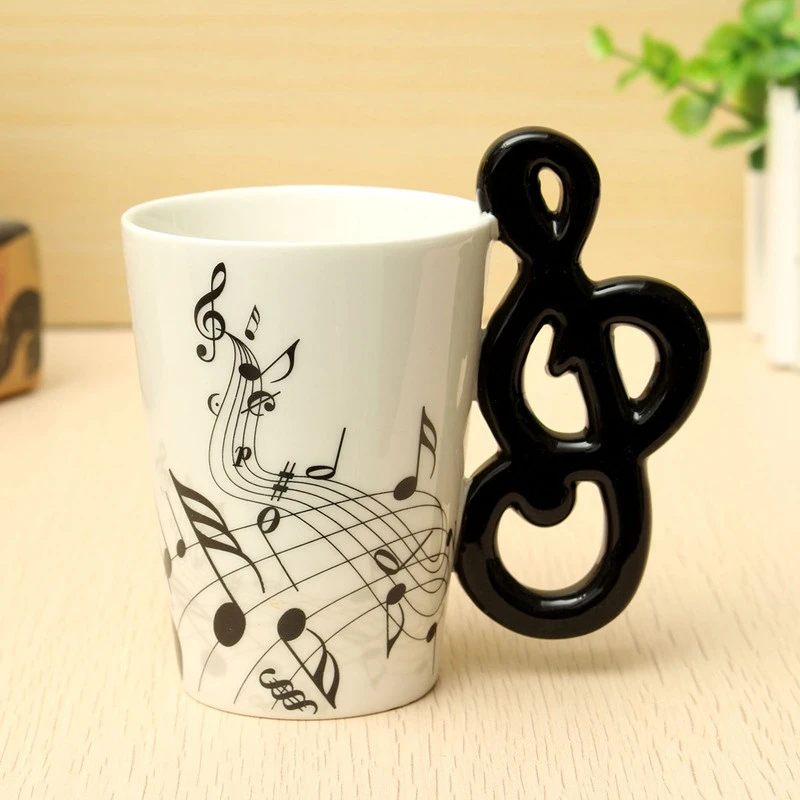 Arshen Stave Music Notes Mug Ceramic Tea Coffee Milk Cups Musical Items Drinkware Porcelain Mugs Water Bottle For Office Home