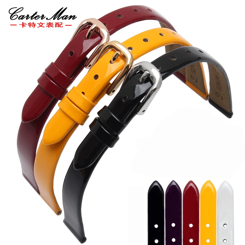 New High quality 6mm 8mm 10mm cowhide small size watchband watch strap for Fossi Women's Bracelet image 3