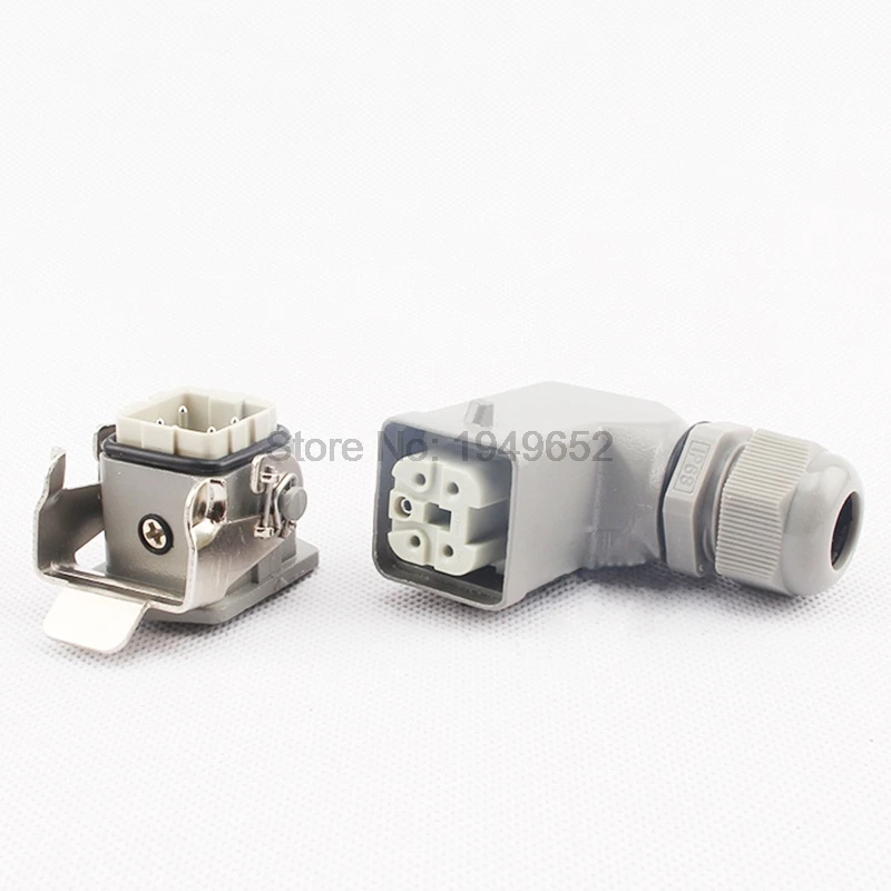 Heavy Duty Connectors HDC-HA-004-1 F/M 4+1pin 5pin 10A Industrial rectangular Connector plug image 3