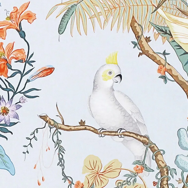 European Style Custom Parrot Wallpaper Flower Bird Pastoral Mural Restaurant Bedroom TV Background Wall Decor Papel De Parede 3D