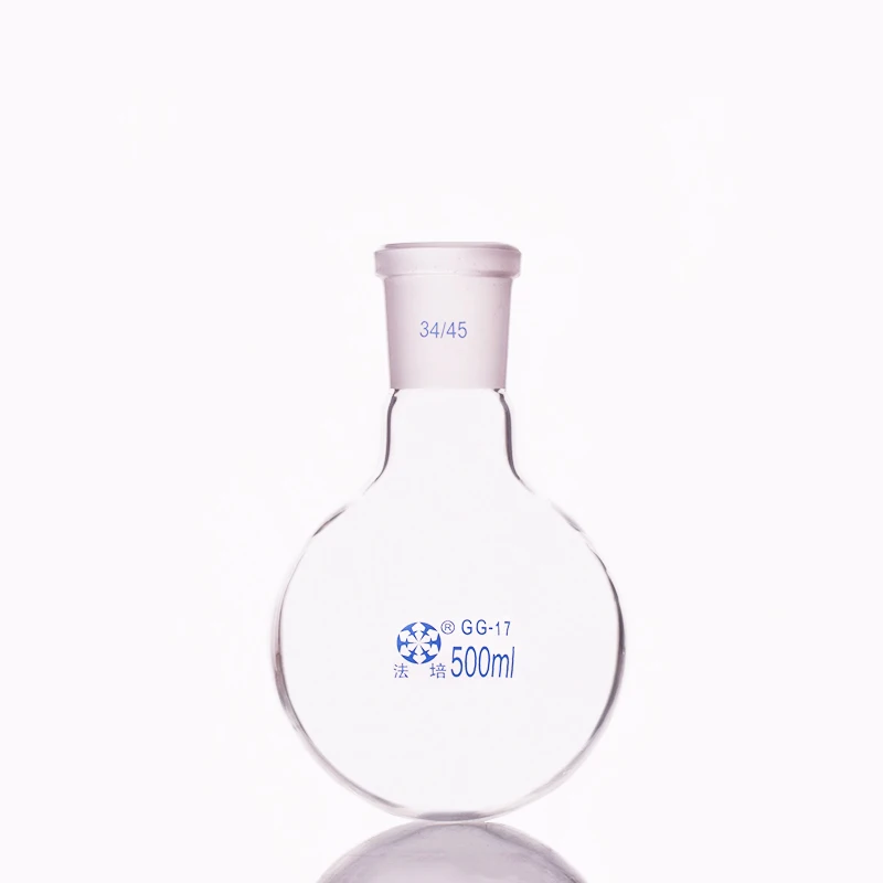 

Single standard mouth round-bottomed flask,Capacity 500ml and joint 34/45,Single neck round flask