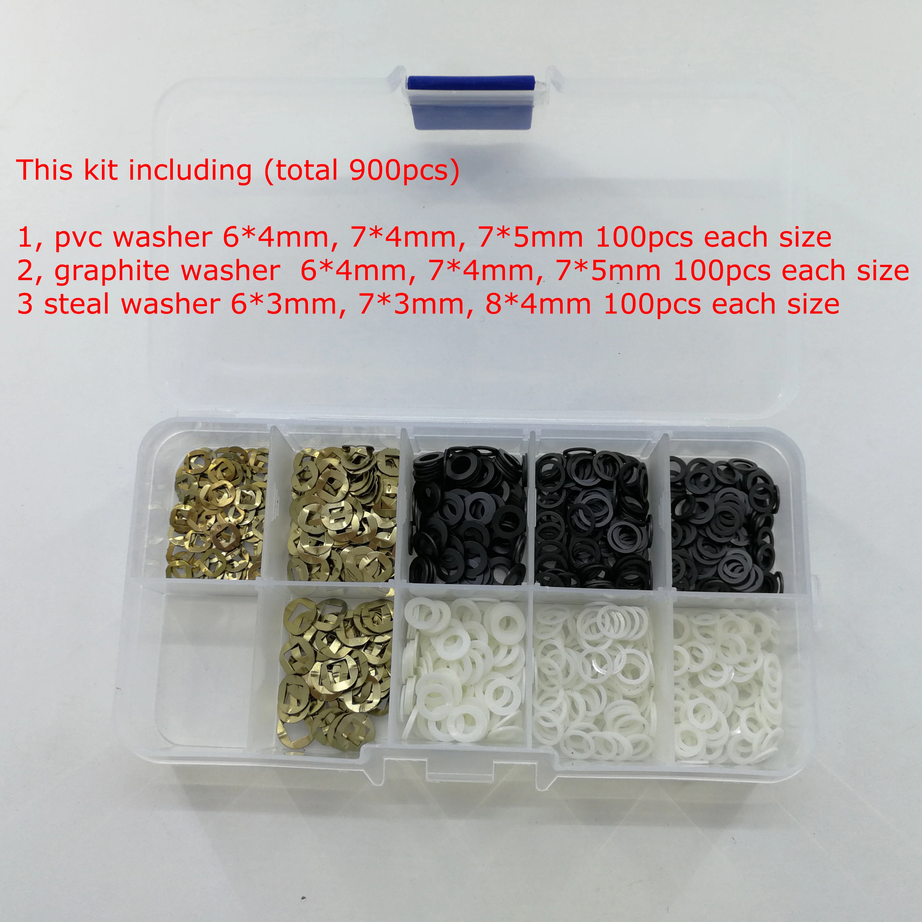Kit de reparación de tijera en caja, accesorio de plástico de 7x4mm x 900x5/7, piezas de tijera para peluquería, 4/6 unidades por lote