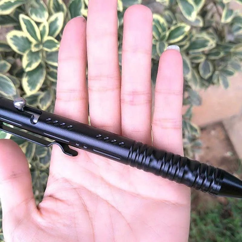 Bolígrafo táctico de autodefensa con cabeza de acero de tungsteno militar para campamento al aire libre, Kit de emergencia, bolígrafo de punta de bola