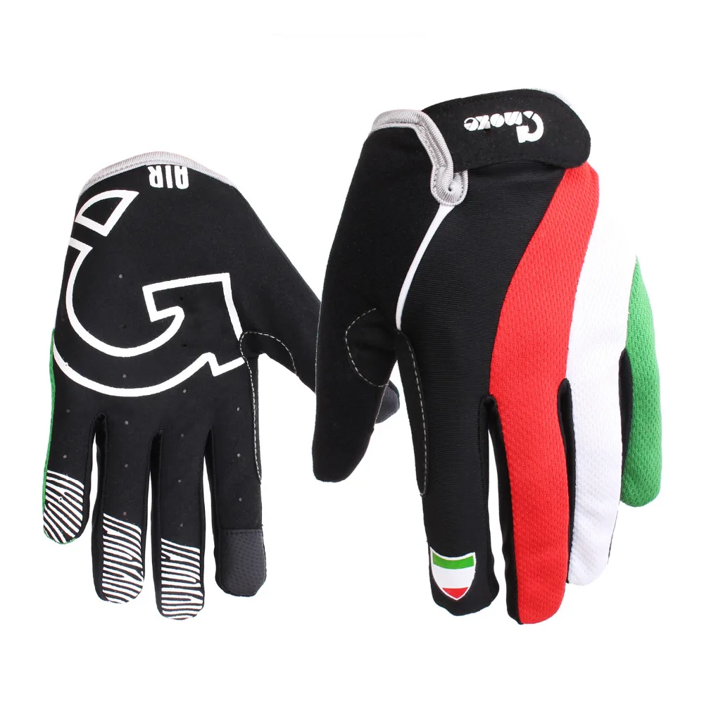 2016 luvas de ciclismo dedo cheio à prova vento tela toque mountain road bicicleta luvas ar guantes ciclismo