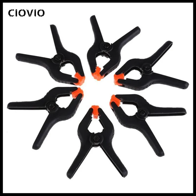 10 Uds. Herramientas de bricolaje de 2 pulgadas abrazaderas de palanca de nailon de plástico para carpintería Clip de resorte foto estudio Grampo abrazadera Hout Klemmen Sauterelle