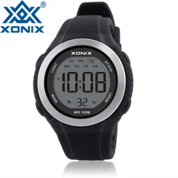 XONIX Classics Fashion Business Casual Stopwatch Alarm Swimming Diving Waterproof 100m Multifunction Sports Silicone Strap JC