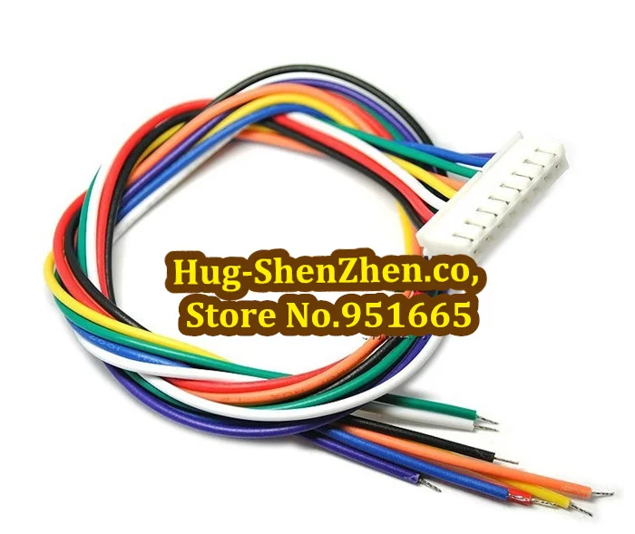 Hot sale 200pcs JST XH2.54 8pin 100mm electronic cable XH single-head wire single head with connector XH2.54 8pin