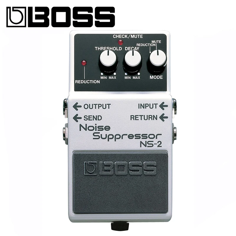 Boss NS-2 Audio Noise Suppressor Pedal for Guitar Bundle with Picks, Polishing Cloth and Strings Winder