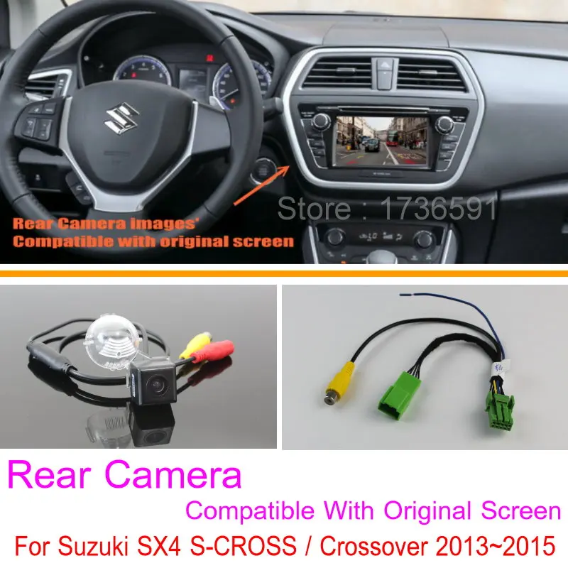 

RCA & Original Screen Compatible For Suzuki SX4 S-CROSS / Crossover Rear View Camera / Back Up Parking Camera / HD CCD RCA NTST