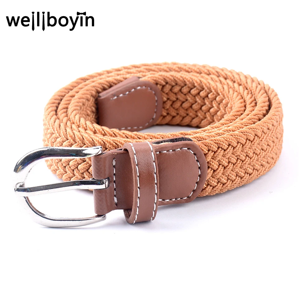 

Unisex Luxury Designer Belts High Quality Canvas Woven Dress Belt For Children Women Brand Strap Waist Band Pin Buckle cintos