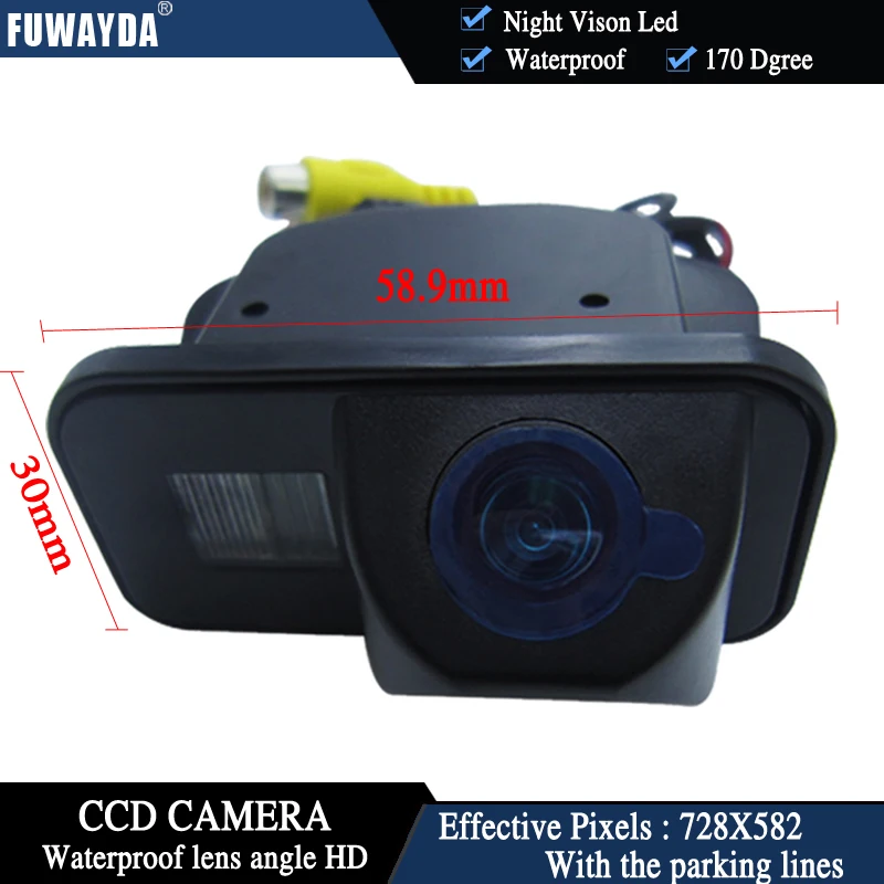 FUWAYDA Color CCD Chip Car Rear View Camera for TOYOTA Corolla Tarago Previa Wish Alphard +  4.3 Inch  rearview Mirror Monitor