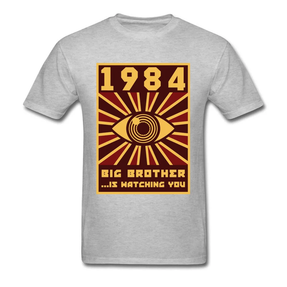 1984 Big Brother T-shirt Men Black Tops Graphic Tshirt Horus Eye Clothing Vintage Tees 80s T Shirts Funny Hipster Streetwear