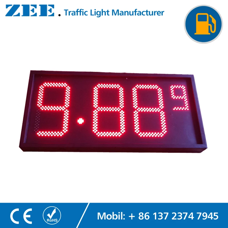 Gas Station LED Price Sign 8 inches LED Price Signal Oil Station Wireless Remote Control Price Display