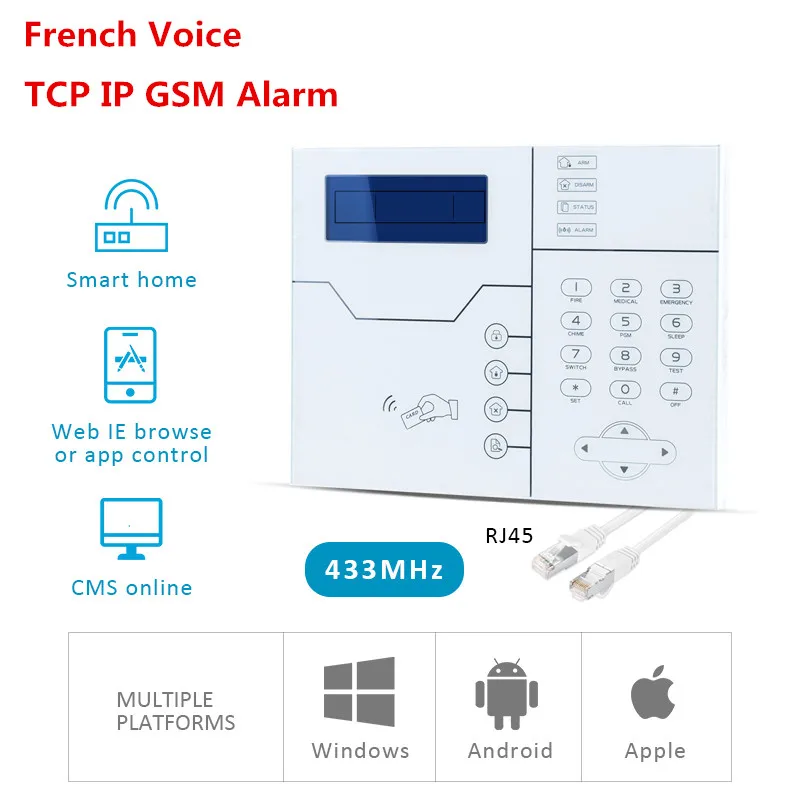 Imagem -02 - Focus-home Sistema de Alarme de Segurança St-vgt Ethernet tp ip Gsm Gprs com 32 Zona sem Fio e Zona com Fio