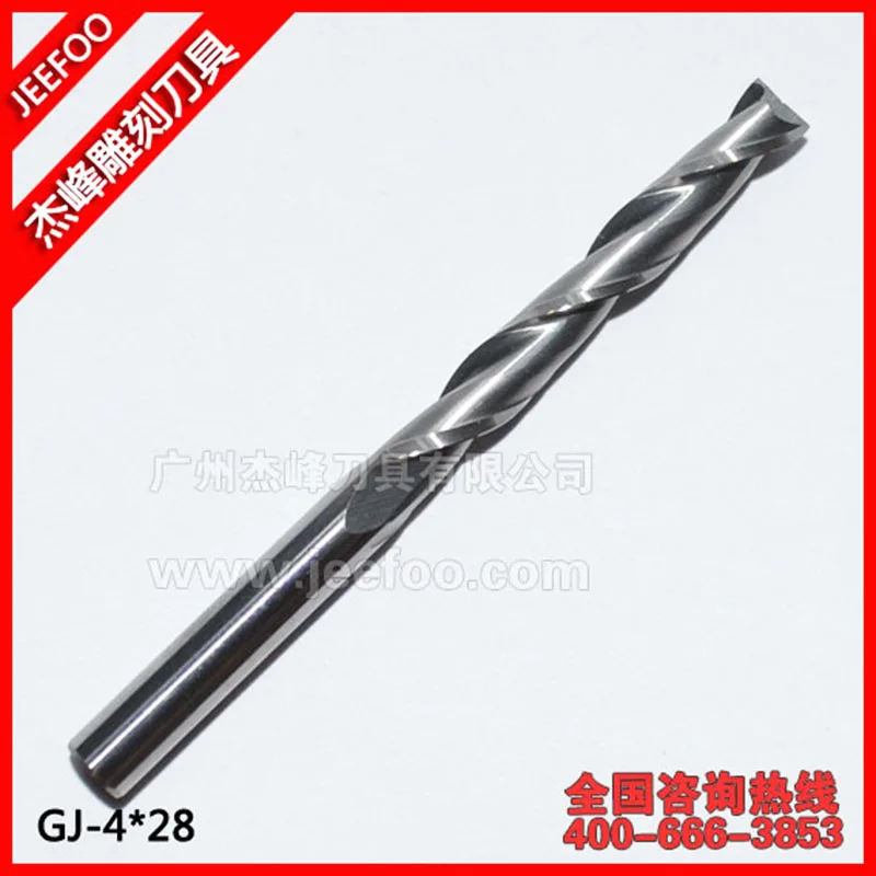 

4*28mm Two Flutes Carbide end Mill Spiral Cutter/ CNC Router Bits Cutting Tools for Acrylic, PVC, MDF