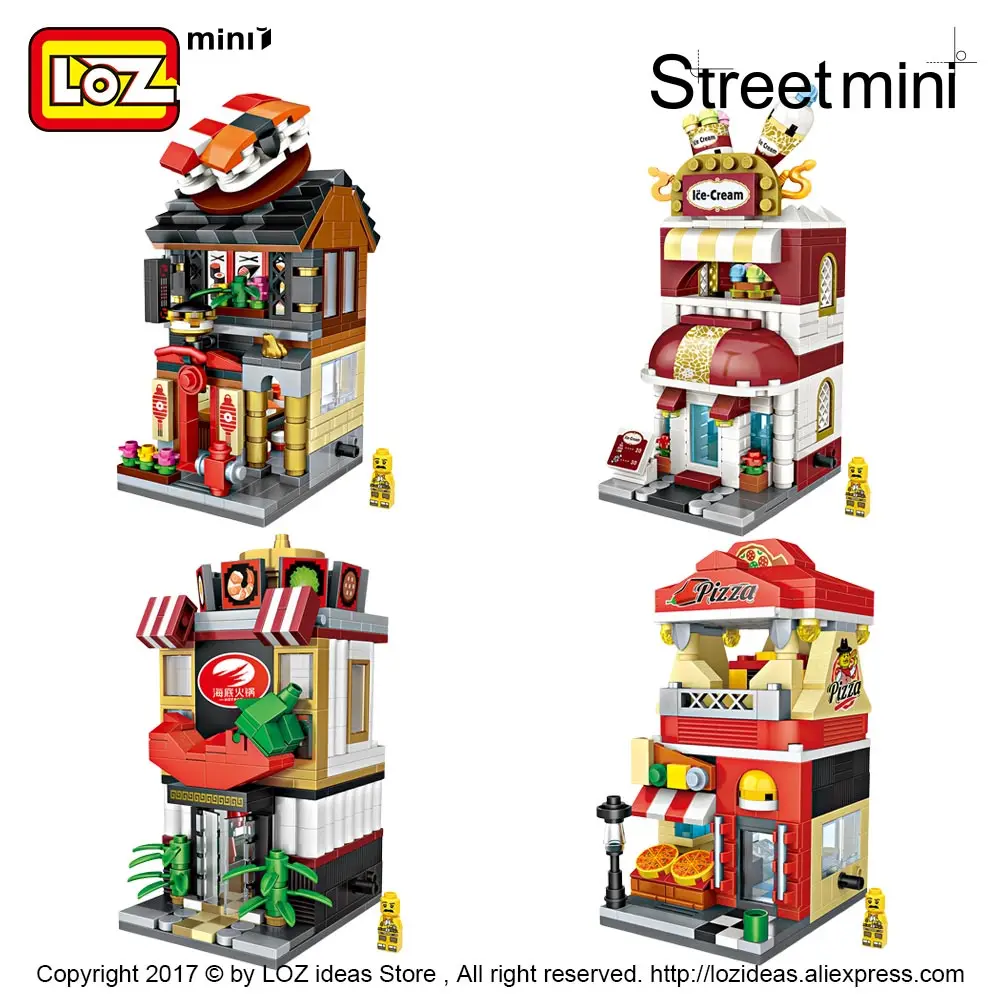 LOZ Mini Blocks Building Blocks Architecture DIY Bricks City Series Mini Street Model Store Shop Assembly Toy Kid Educational