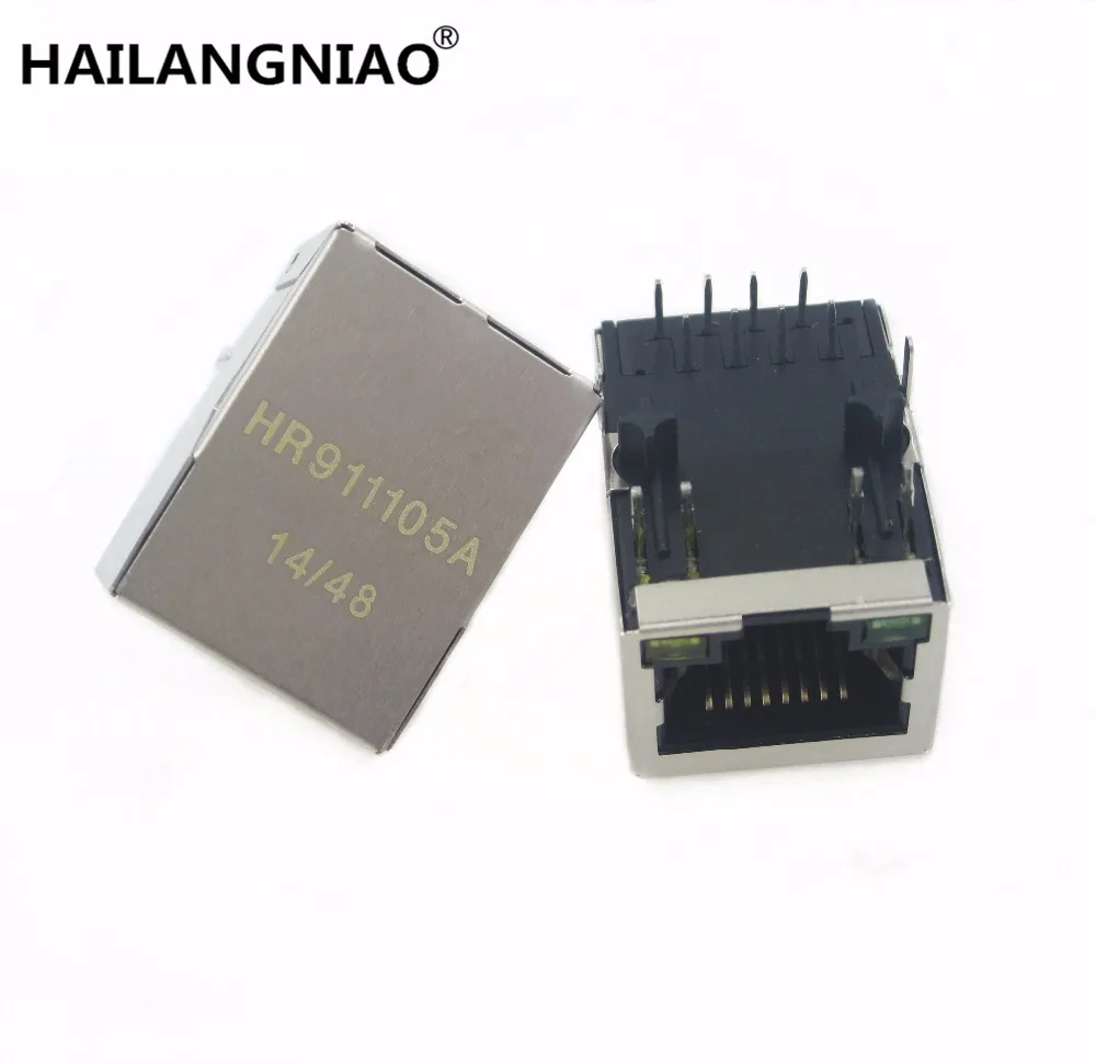 جديد 20 قطعة/الوحدة HR911105 HR911105A واحدة ميناء RJ45 موصل