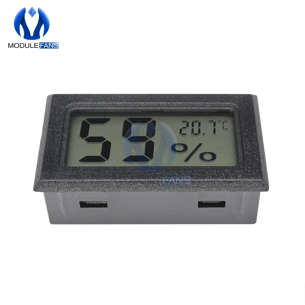 Mini Black Digital LCD Display Thermometer Hygrometer Temperature Indoor Convenient Temperature Sensor Humidity Meter Instrument