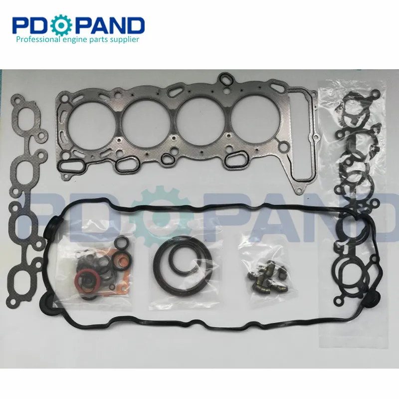 Juego de juntas de reconstrucción completa para motor SR20 SR20DE, 10101-78E26, para Nissan 100 NX/Primera/Pulsar/Serena, 1998cc, con sellos de aceite de válvula
