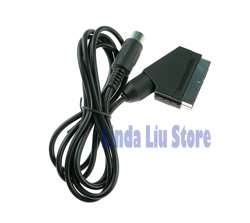 ChengChengDianWan 1.8m RGB Scart Video Cable Cord TV lead 1 MD for  Sega Genesis 1 Mega Drive MD1 PAL V-pin 20pcs/lot